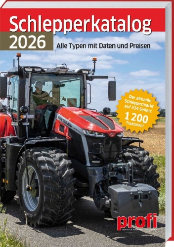 Buchcover und Innenansicht für das Buch: Schlepperkatalog 2026