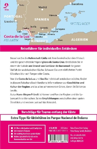 Buchcover und Innenansicht für das Buch: Reise Know-How Reiseführer Costa de la Luz - mit Sevilla