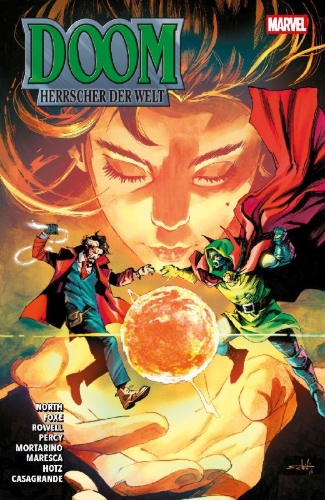 Buchcover und Innenansicht für das Buch: G.O.D.S.: One World Under Doom (2025) #1; Superior Avengers (2025) #6; Runaways (2025) #2-#3; Red Hulk (2025) #7
