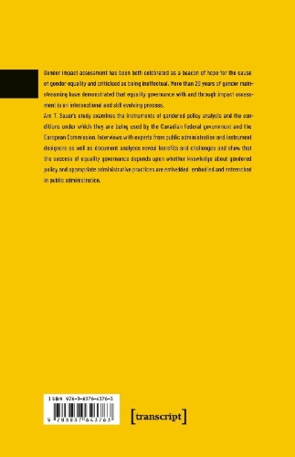 Buchcover und Innenansicht für das Buch: Equality Governance via Policy Analysis?