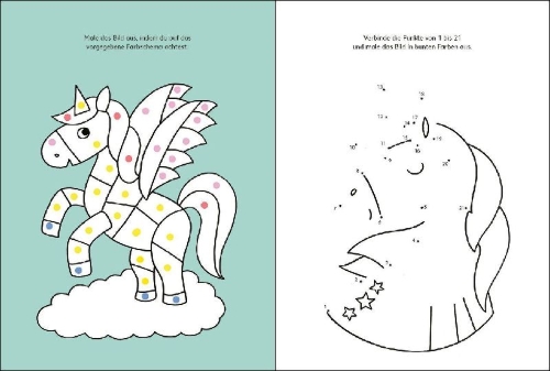 Buchcover und Innenansicht für das Buch: Mes Autocollants Scintillants - Les Licornes