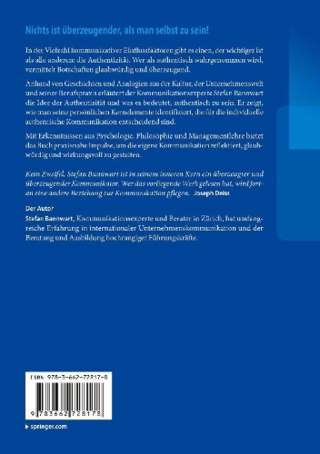 Buchcover und Innenansicht für das Buch: Authentisch kommunizieren
