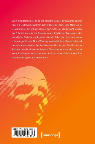 Buchcover und Innenansicht für das Buch: Clownsmasken im Film