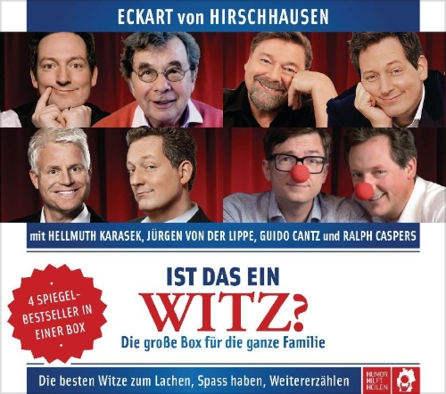 Buchcover und Innenansicht für das Buch: Ist das ein Witz? Die große Box für die ganze Familie