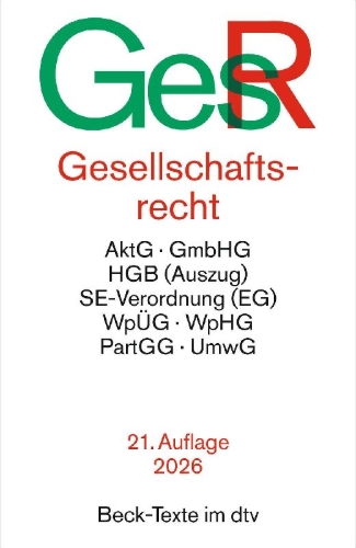 Buchcover und Innenansicht für das Buch: Gesellschaftsrecht. GesR