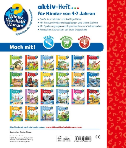 Buchcover und Innenansicht für das Buch: Wieso? Weshalb? Warum? aktiv-Heft: Tierkinder