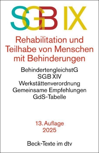 Buchcover und Innenansicht für das Buch: SGB IX Rehabilitation und Teilhabe von Menschen mit Behinderungen