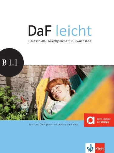 Buchcover und Innenansicht für das Buch: DaF leicht B1.1. Kurs- und Übungsbuch + DVD-ROM