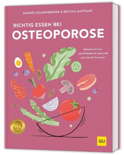 Buchcover und Innenansicht für das Buch: Richtig essen bei Osteoporose