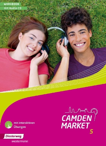 Buchcover und Innenansicht für das Buch: Camden Market 5. Workbook mit Audio-CD und interaktiven Übungen