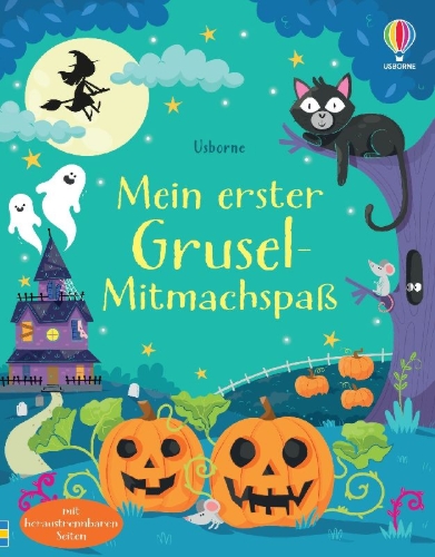 Buchcover und Innenansicht für das Buch: Mein erster Grusel-Mitmachspaß