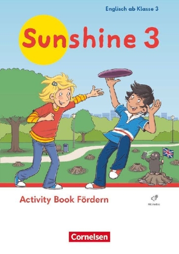 Buchcover und Innenansicht für das Buch: Sunshine 3. Schuljahr. Activity Book Fördern - Mit Audios (Webcode)