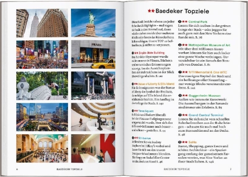 Buchcover und Innenansicht für das Buch: Baedeker SMART Reiseführer New York