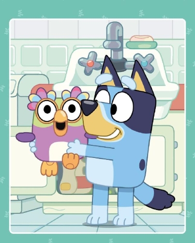 Buchcover und Innenansicht für das Buch: Bluey Mein Kritzel-Kratzel-Block