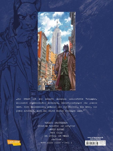 Buchcover und Innenansicht für das Buch: Blacksad 6: Wenn alles fällt - Teil 1