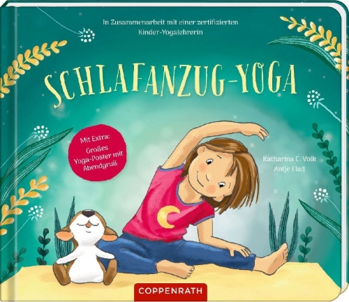 Buchcover und Innenansicht für das Buch: Schlafanzug-Yoga