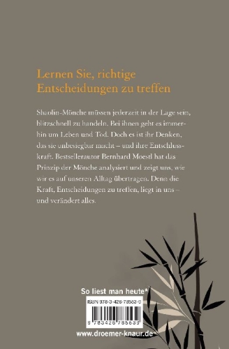Buchcover und Innenansicht für das Buch: Das Shaolin-Prinzip