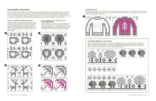 Buchcover und Innenansicht für das Buch: The Doodle Knit Directory