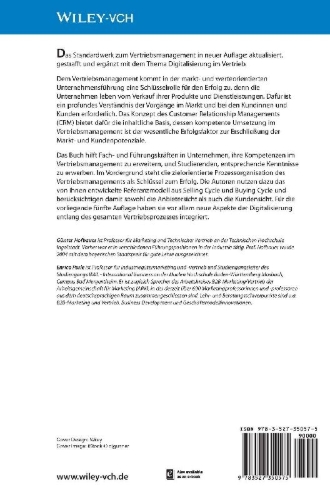 Buchcover und Innenansicht für das Buch: Professionelles Vertriebsmanagement