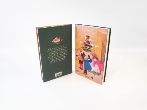 Buchcover und Innenansicht für das Buch: Lieder zur Weihnacht. Die schönsten Texte und Melodien