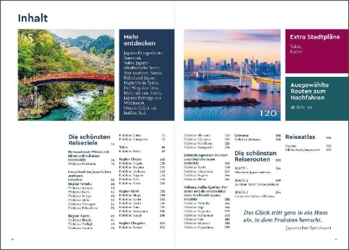 Buchcover und Innenansicht für das Buch: KUNTH Unterwegs in Japan