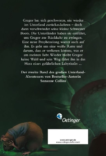 Buchcover und Innenansicht für das Buch: Gregor and the Prophecy of Bane