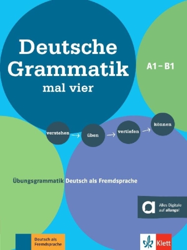 Buchcover und Innenansicht für das Buch: Deutsche Grammatik mal vier A1 - B1