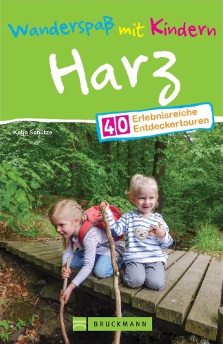 Buchcover und Innenansicht für das Buch: Wanderspaß mit Kindern Harz