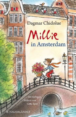 Buchcover und Innenansicht für das Buch: Millie in Amsterdam
