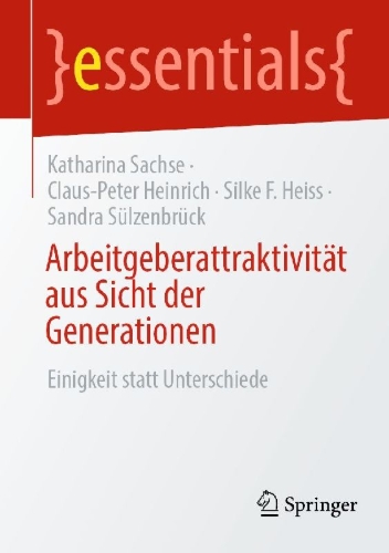Buchcover und Innenansicht für das Buch: Arbeitgeberattraktivität aus Sicht der Generationen