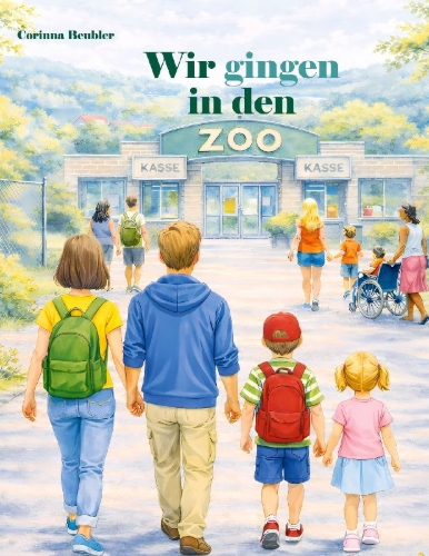 Buchcover und Innenansicht für das Buch: Wir gingen in den Zoo