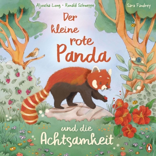 Buchcover und Innenansicht für das Buch: Der kleine rote Panda und die Achtsamkeit