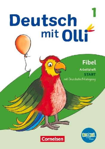 Buchcover und Innenansicht für das Buch: Deutsch mit Olli Erstlesen 1. Schuljahr. Arbeitsheft Start in Grundschrift