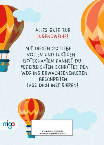 Buchcover und Innenansicht für das Buch: Für dich zur Jugendweihe