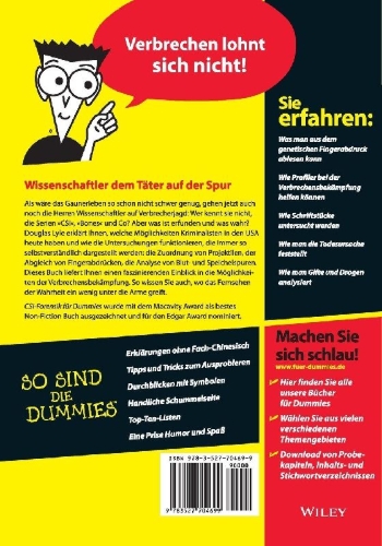 Buchcover und Innenansicht für das Buch: CSI-Forensik für Dummies