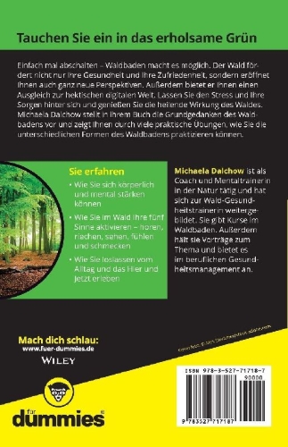 Buchcover und Innenansicht für das Buch: Waldbaden entdecken für Dummies