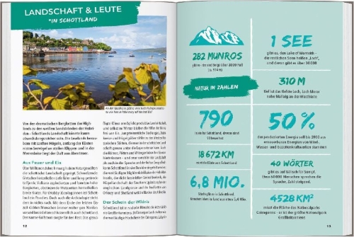 Buchcover und Innenansicht für das Buch: MARCO POLO OUTDOOR GUIDE Reiseführer Schottland