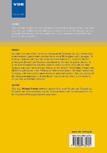 Buchcover und Innenansicht für das Buch: Meisterprüfung Elektrotechnik