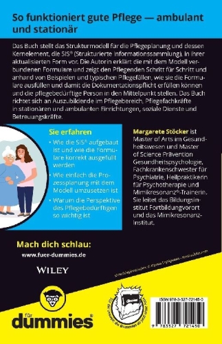 Buchcover und Innenansicht für das Buch: Pflege mit dem Strukturmodell für Dummies