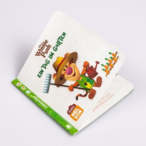 Buchcover und Innenansicht für das Buch: Baby Nelson (unkaputtbar) 4: Disney: Winnie Puuh: Ein Tag im Garten