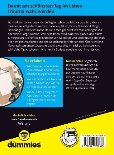 Buchcover und Innenansicht für das Buch: Hochzeitsplanung für Dummies