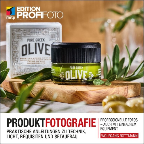 Buchcover und Innenansicht für das Buch: Produktfotografie