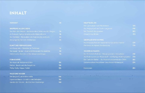 Buchcover und Innenansicht für das Buch: Das Wasser der Alpen