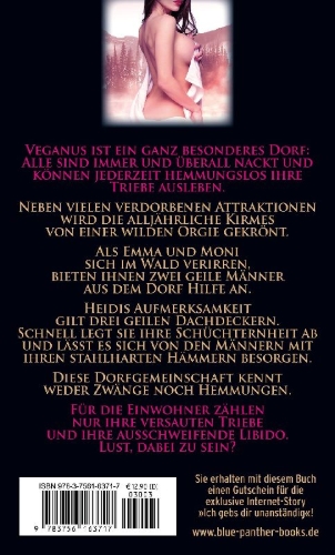 Buchcover und Innenansicht für das Buch: Das Dorf der Nackten 2 | Erotische Geschichten