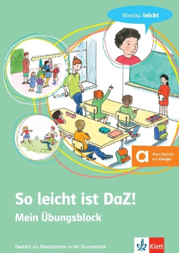 Buchcover und Innenansicht für das Buch: So leicht ist DaZ! - Mein Übungsblock. Niveau: leicht