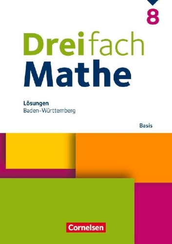Buchcover und Innenansicht für das Buch: Dreifach Mathe 8. Schuljahr - Basis - Baden-Württemberg - Lösungen zum Schulbuch