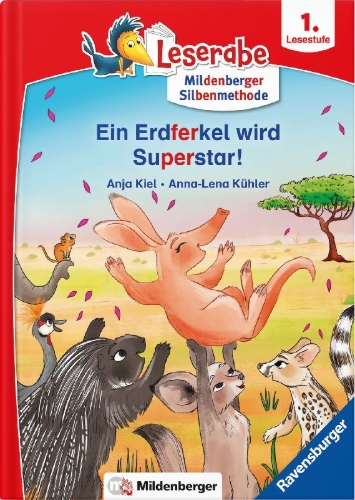 Buchcover und Innenansicht für das Buch: Leserabe - Ein Erdferkel wird Superstar
