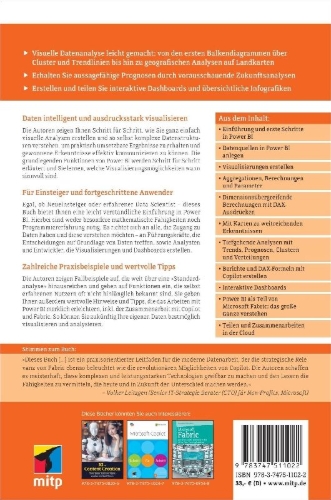 Buchcover und Innenansicht für das Buch: Microsoft Power BI