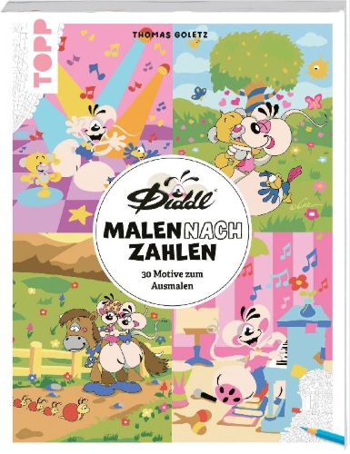 Buchcover und Innenansicht für das Buch: LA PETITE VIE DE DIDDL ET SES AMIS - COLORIAGES MYSTÈRE (9782036070868)