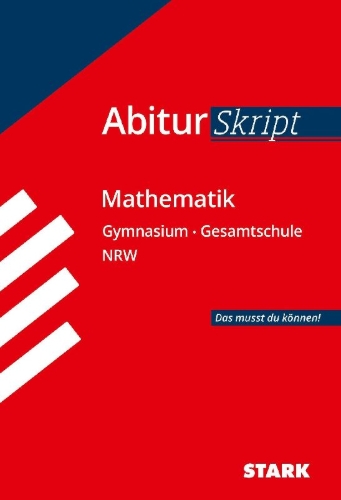 Buchcover und Innenansicht für das Buch: Abiturskript - Mathematik Nordrhein-Westfalen